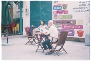 Elderly man relaxing