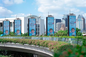 Digital LED OOH about AI Avatar in Shanghai