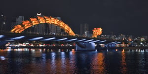 Waiting for the dragon breathing fire in Da Nang