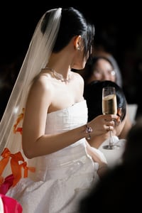The happiest bride of the night