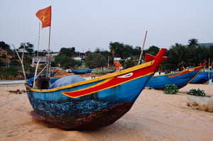 Boats on beach