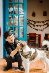 Man and dog