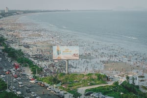 OOH board at Vung Tau beach