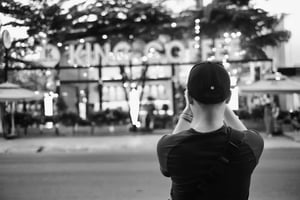 Taking a photo.