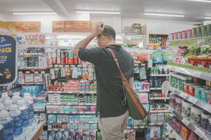 Shopper in a convenience store