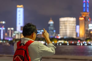 Shooting night bokeh in Shanghai