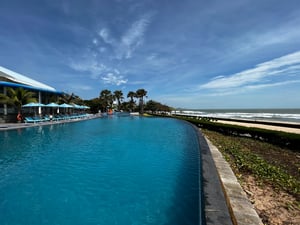 A swimming pool in a resort