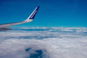 In the clouds