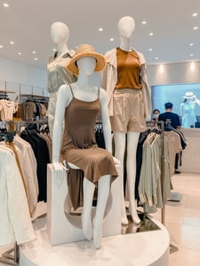 Routine female product displays area