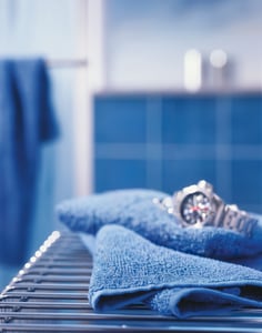 Bathroom Towel and a Watch