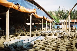 Sân phơi bếp lò gốm