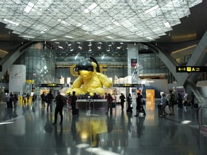 Giant Teddy bear in Hamad International Airport (Doha)