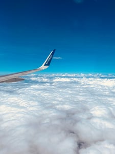 In the clouds