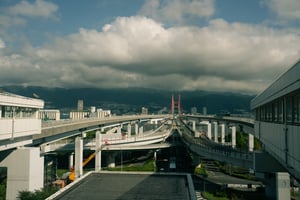Rokkō Bridge, double-decker cable-stayed bridge in Higashinada-ku, Japan