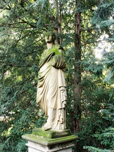 Statue in garden